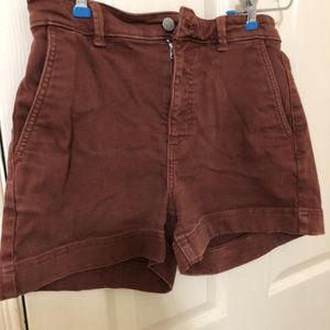 Everlane Cotton Blend Brown Shorts Size 4